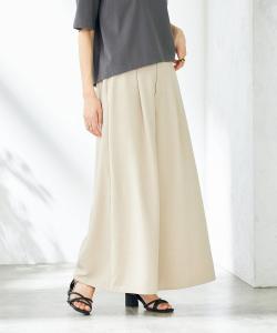 Расклешенные брюки из ткани, напоминающей лен Avv, цвет Beige