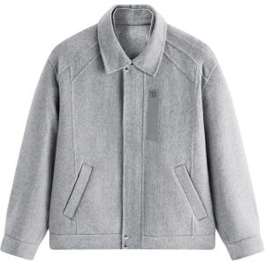 PEACEBIRD MEN Куртка мужская Alloy Gray 1 Lapel Moderate Chanel inspired