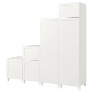 Шкаф с 6 дверями PLATSA IKEA, 240x57x231 см, белый