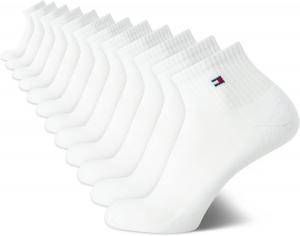 Мужские носки Tommy Hilfiger Quarter - 12 пар носков с поддержкой свода стопы, эластичные, спортивные, для мужчин (7-12 лет), All White