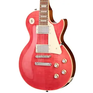 Гитара Epiphone Les Paul Standard 60s с фигурной верхней декой и премиальным чехлом для гитары - Фуксия