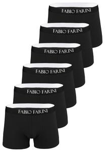 Боксеры 6ER PACK RETROSHORTS STRETCH ATMUNGSAKTIV Fabio Farini, черный деним