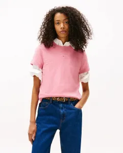 Женская футболка стандартного кроя с линейным логотипом Tommy Jeans, розовый