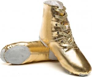 Женские джазовые танцевальные туфли MSMAX Ботинки для танцев для мужчин, Gold