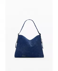 Женская сумка через плечо среднего размера с тиснением мандалы Desigual, синий