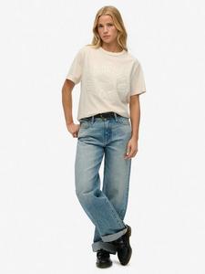 Атлетическая тонированная оверсайз футболка Superdry, Desert Bone