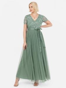 Макси-платье с поясом-кушаком Maya Deluxe, цвет Deep Mint