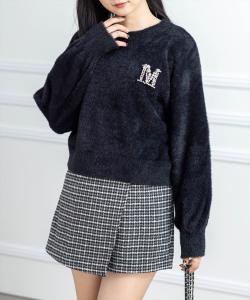 Вязаный топ с бисером [трикотаж для комбинирования]≪Новинка сезона осень-зима≫