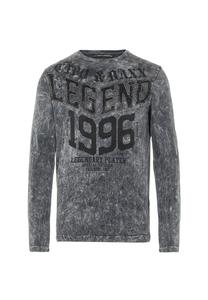 Свитшот с крутыми принтами Cipo & Baxx, серый