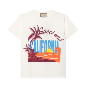 GUCCI Калифорнийская оверсайз футболка white