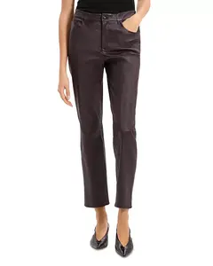 Кожаные штаны Theory, коричневый