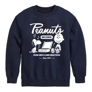 Флисовая толстовка Peanuts Records Snoopy &amp; Charlie Brown для мальчиков 8-20 лет Licensed Character, синий