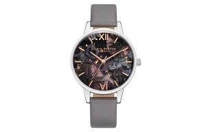 OLIVIA·BURTON Часы Star Collection Wrist Watch Quartz Movement Genuine Leather Strap Black Dial Women's Watch, OB16GD26
