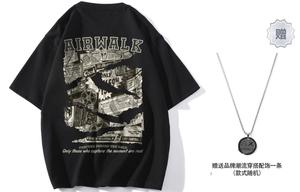 Футболка унисекс Airwalk, цвет хаки (с ожерельем)