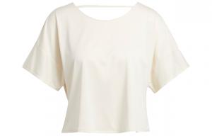 Adidas Женский топ кроп бежевый