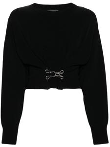 MOSCHINO JEANS джемпер тонкой вязки с крючками, черный