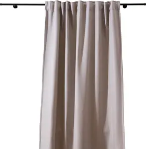 Готовая затемняющая штора со скрытыми петлями, бежевая, однотонная, 140х245 см Homing