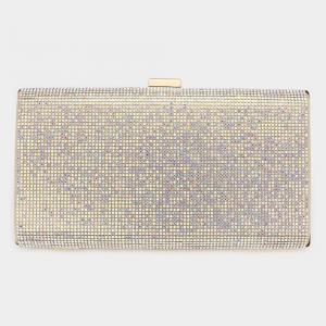 Блестящий прямоугольный вечерний клатч или сумка через плечо FASHNZFAB