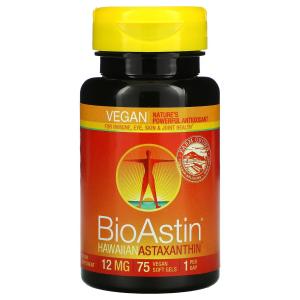 Nutrex Hawaii BioAstin 12 мг 75 веганских мягких желатиновых капсул