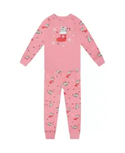 Детская пижама из органического хлопка, комплект из двух частей - для девочек постарше. Deux Par Deux, розовый