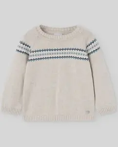 Детский вязаный джемпер коллекции Quinta Paz Rodríguez, бежевый