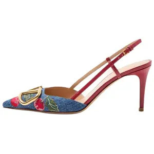 Valentino Женские туфли GARAVANI Vlogo Signature Slim Heel на высоком каблуке 8 см красные