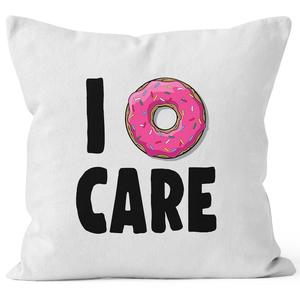 Чехол на подушку I Donut care Мне все равно, все равно Чехол на подушку декоративная подушка хлопок MoonWorks белый 40см x 40см