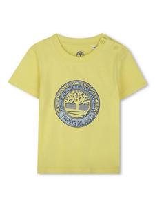 Хлопчатобумажная футболка с детским логотипом Timberland, цвет Straw Yellow
