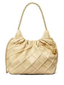Сумка Fleming Mini Hobo Tory Burch, нейтральный цвет
