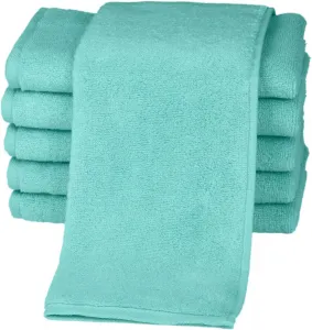 Полотенца гостевые ROSS "Sensual 9000", (6 шт.), облагороженные маслом алоэ вера 30х50 см (6 шт.), цвет bleached aqua