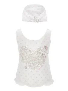 Купальник в горох Monnalisa, белый