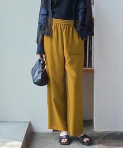 Широкие прямые брюки из саржи с эффектом стирки