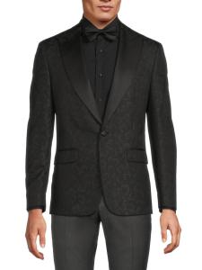 Пиджак формального кроя с заостренными лацканами и принтом Karl Lagerfeld Paris, цвет Black Grey