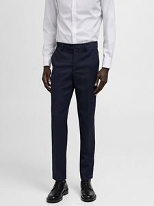 Брюки миланского кроя slim fit Mango, темно-синий