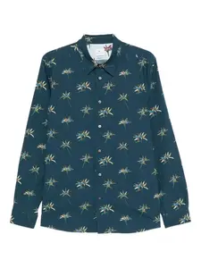 Рубашка с цветочным принтом Ps Paul Smith, синий