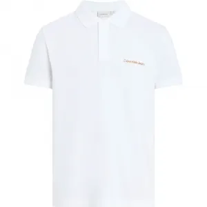Поло с коротким рукавом Calvin Klein Jeans Monologo, белый