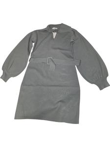 Женское платье-свитер с поясом в шалфейном цвете MABLE, зеленый