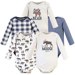 Боди с длинным рукавом для мальчика, 5 шт, moose bear, 6-9 месяцев Hudson Baby