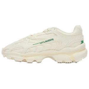 LACOSTE Женские низкие кроссовки L003 на массивной подошве бежевого цвета