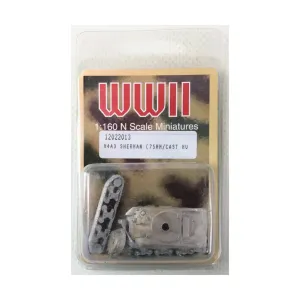 M4A3 Sherman (75 мм с литым корпусом), WWII Miniatures (1:160)