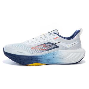 Erke Кроссовки для бега с низким верхом, амортизирующие, противоскользящие, дышащие, мужские, белые, синие