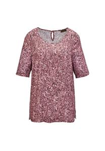 Короткий размер: шифоновая блузка с ярким цветным принтом. Goldner, мультиколор