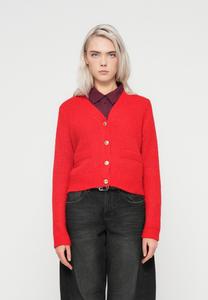 Кардиган ONLY ONLMAGGIE LIFE V NECK , Salsa Melange/Red