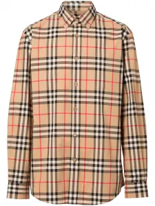 Рубашка в клетку Vintage Check BURBERRY, коричневый
