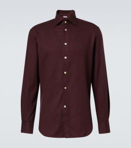 Рубашка из хлопка Kiton, цвет bordeaux