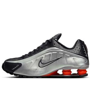 Кроссовки shox r4 'metallic silver red' Nike, серебряный