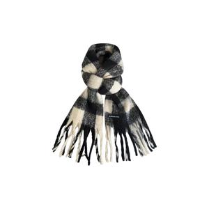 Шарф из полиэстера Unisex WARRIOR, simple черный белый plaid