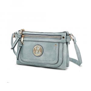 Женская сумка через плечо Elaina из веганской кожи с несколькими карманами Mkf Collection от Mia K MKF Collection, синий