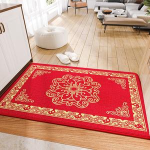 Dajiang Ковер 100х160 см для прихожей в китайском стиле, красный, легко чистить