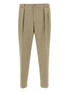 Плиссированные брюки из смесовой хлопковой ткани Briglia 1949, нейтральный